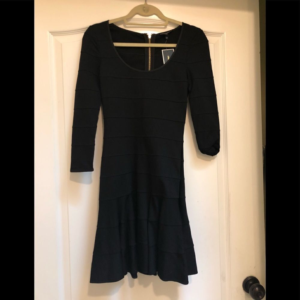 juicy couture black Ponte dress - Vintage. NWT Women’s size 2 Long sleeve RARE